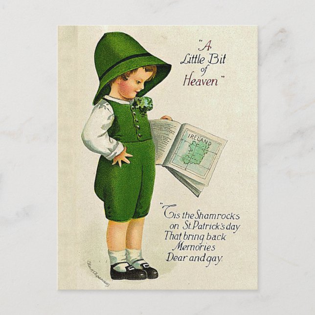 'Tis the Shamrocks  Vintage St. Patrick's Day Postcard (Front)