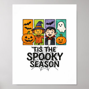 Tis The Spooky Season Halloween Vampire Pumpkin De Poster