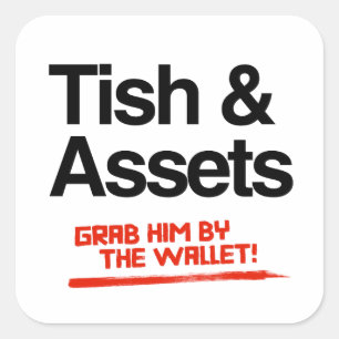 Tish and Assets - Grab him by the wallet Square Sticker