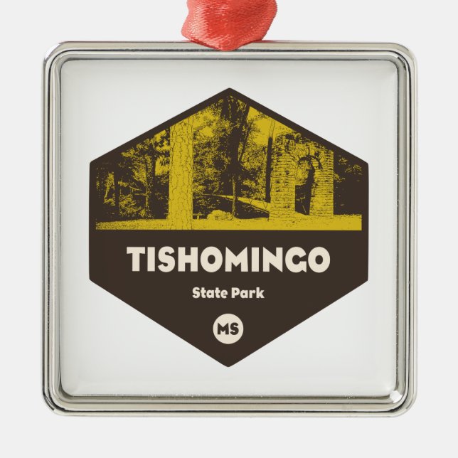 Tishomingo State Park Mississippi Metal Tree Decoration (Front)