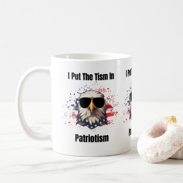 Tism In Patriotism Coffee Mug (With Donut)