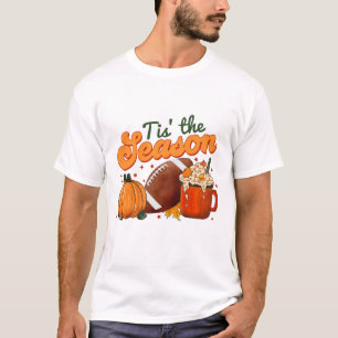 Tiss The Season Autumn Pumpkins and Football T-Shirt