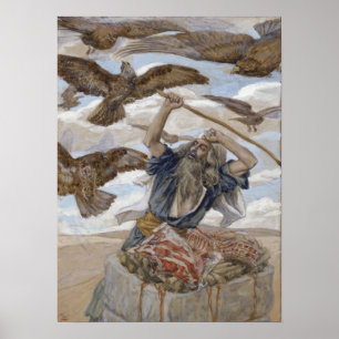 Tissot - Abram Guarding His Sacrifice 1896 Poster