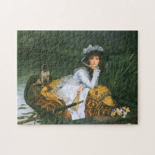 Tissot: Young Lady in a Boat Jigsaw Puzzle