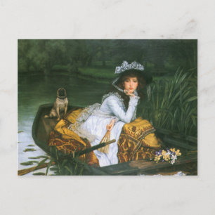 Tissot: Young Lady in a Boat Postcard