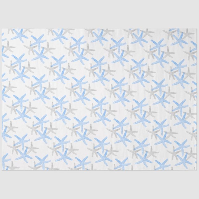 Tissue gift paper  starfish snowflake Christmas (Front)
