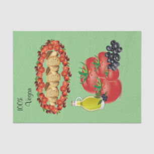 Tissue Paper 100% Vegan Tomato Olive Oil Olives