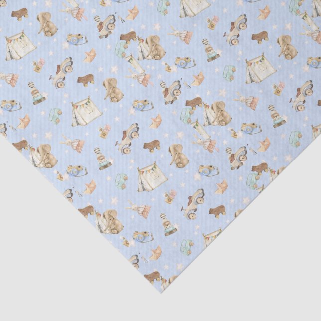 Tissue Paper 3 sheets, Vintage Toys Background (Detail)