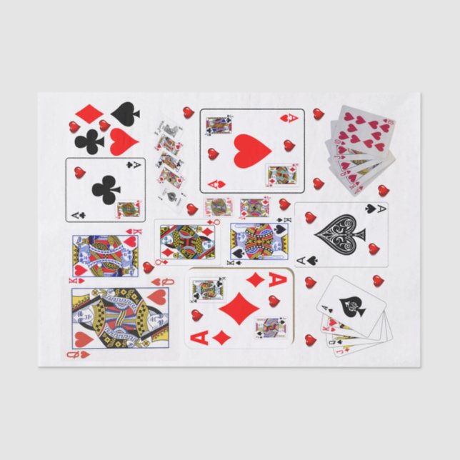 Tissue Paper Ace Playing Cards (Front)