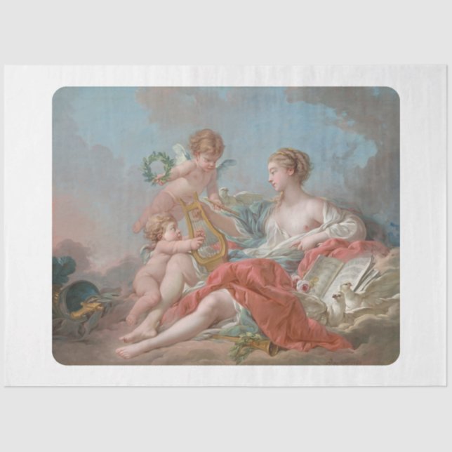 TISSUE PAPER : ALLEGORY OF MUSIC : BOUCHER : 1770 (Front)