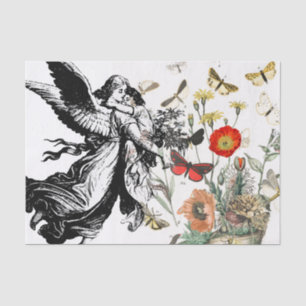 Tissue Paper ANGEL WITH FLOWERS