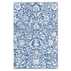 Tissue Paper Antique Floral Decoupage white blue