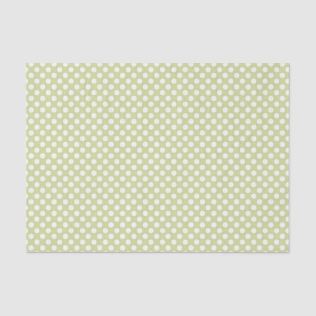 Tissue Paper Beige & White Polk a dot (Front)