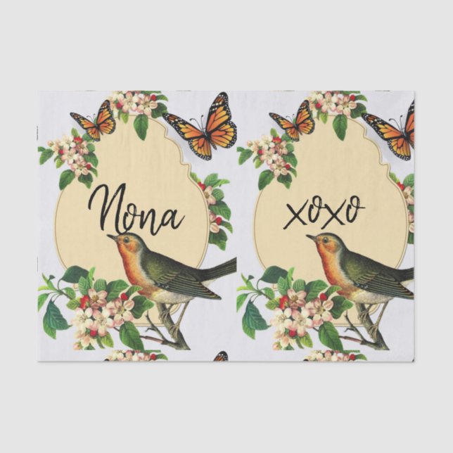 Tissue Paper Bird Vintage (Front)