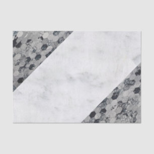 Tissue Paper Black Grey White Marble