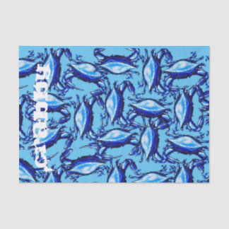 Tissue Paper Blue Crabs
