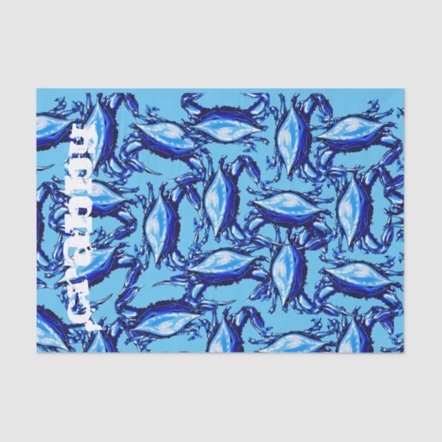 Tissue Paper Blue Crabs (Front)