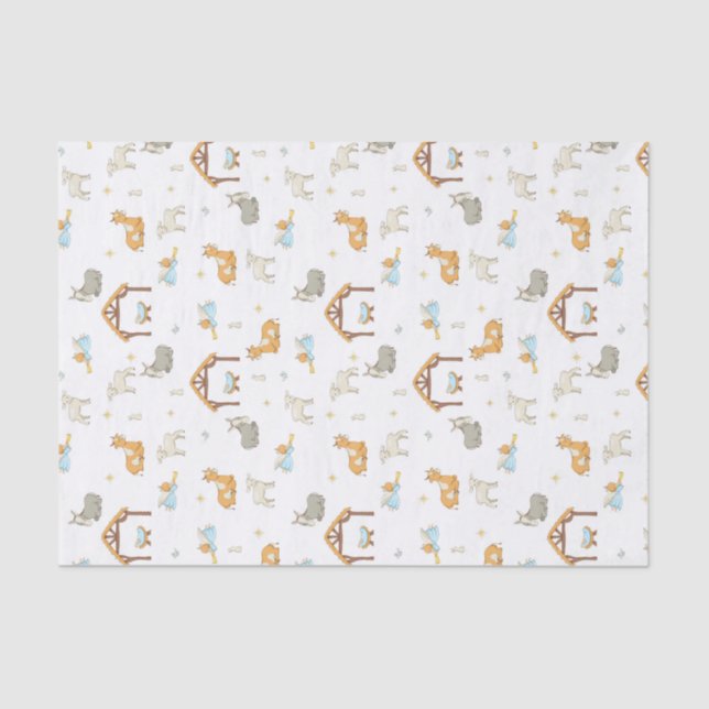 Tissue Paper - Christian Nativity Scene (Front)