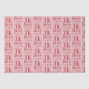 Tissue paper Christmas deer funny illustration