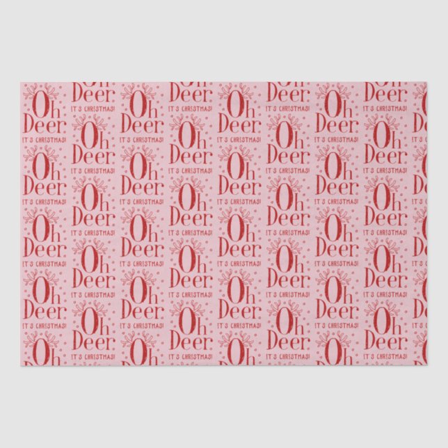 Tissue paper Christmas deer funny illustration  (Front)