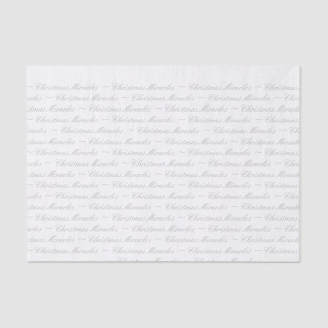Tissue Paper, Christmas Miracles, silver Tissue Paper (Front)
