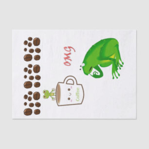 Tissue Paper Coffee Beans Addict Frog