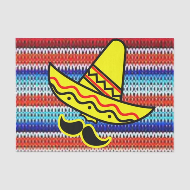 Tissue Paper Colourful Mexican Sombrero (Front)
