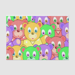 Tissue Paper, Colourful Teddy Bears Tissue Paper