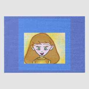 Tissue Paper Cute Cartoon Blue Bingo Anime
