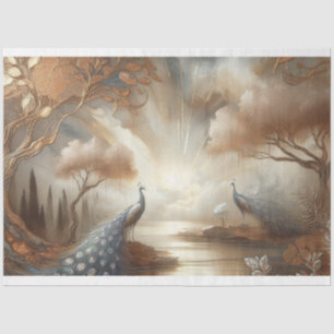 Tissue Paper Decoupage Gift Wrapping