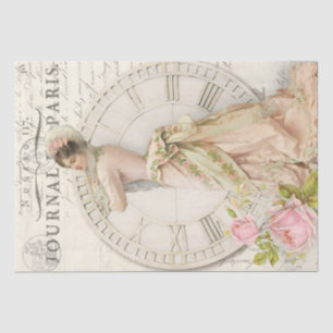 Tissue Paper Decoupage - Journal Paris Vintage