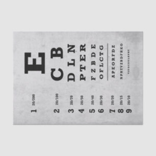 Tissue Paper/Decoupage Tissue Paper Grey Eye Chart
