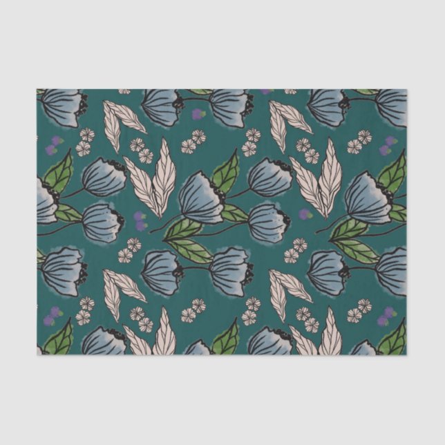 Tissue Paper - Deep Teal (Front)