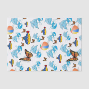 Tissue Paper Dolphin Butterfly