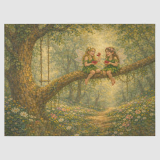 Tissue paper Fairies for decoupage, gifts
