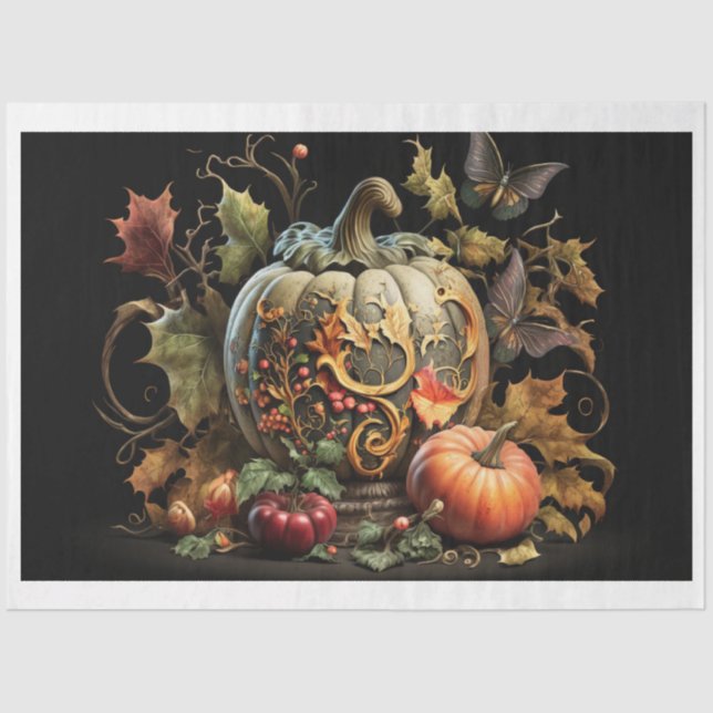 Tissue Paper- fall 'N' pumpkins Tissue Paper (Front)