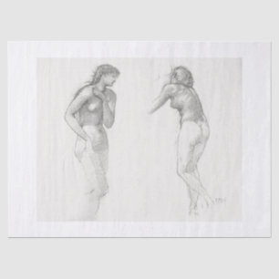 TISSUE PAPER : FEMALE STUDY : EDWARD BURNE JONES