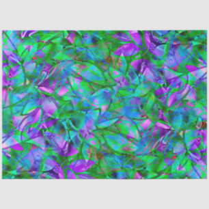 Tissue Paper Floral Abstract Stained Glass
