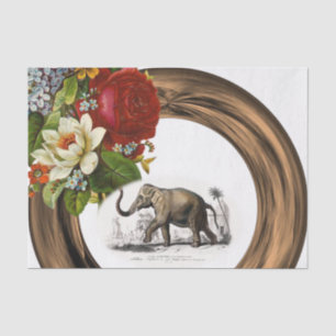 Tissue Paper Floral Elephant