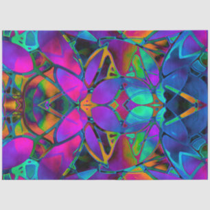 Tissue Paper Floral Fractal Art