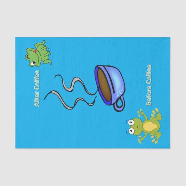 Tissue Paper Frogs Before & After Coffee (Front)