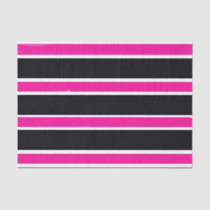 Tissue Paper Girly Chic Pink Black White Stripes