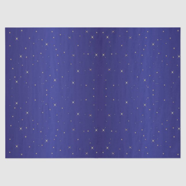 Tissue Paper GOLD STARS ON NAVY (Front)