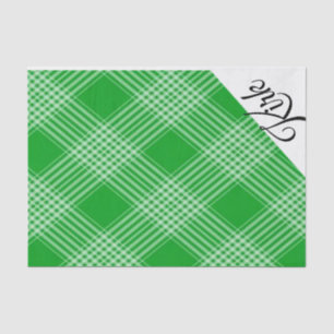 Tissue Paper Green Plaid