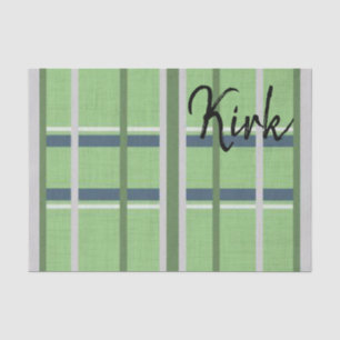Tissue Paper Green Plaid