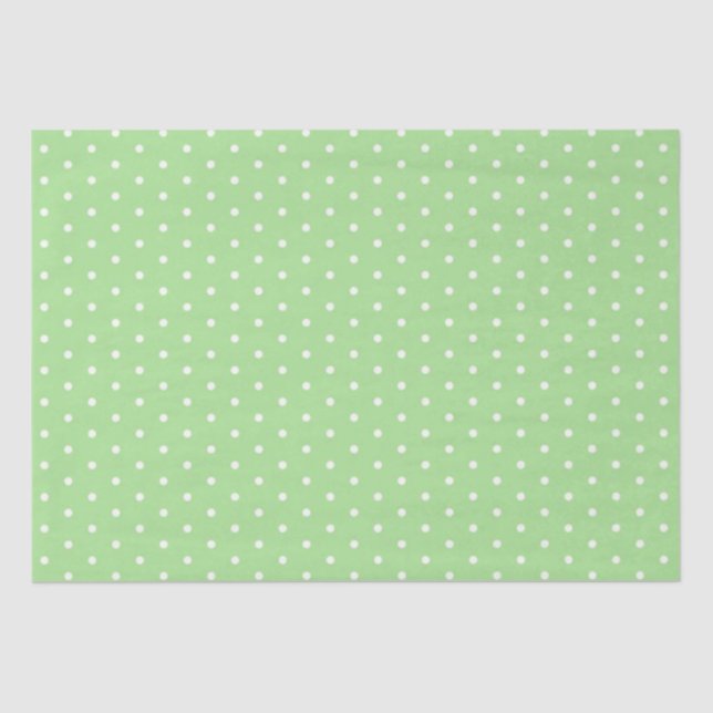 Tissue Paper/Green Polka Dots Paper (Front)