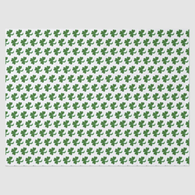 Tissue Paper - Green Shamrock (Front)