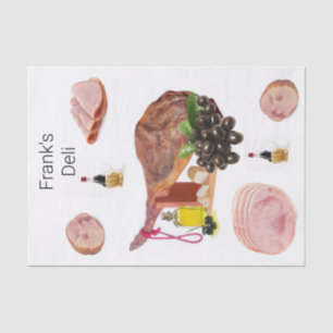 Tissue Paper Ham Olive Oil,  Black Olives,