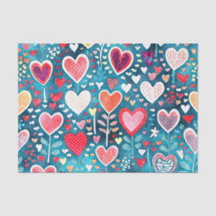 Tissue Paper - Heart Design 