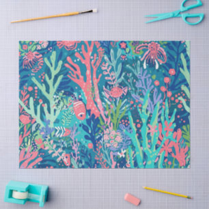 Tissue paper in stylish graphic